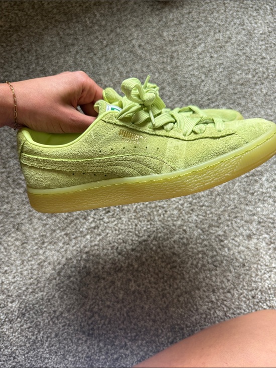 Puma Shoes - Puma Lime Green Suede Women's Sneakers